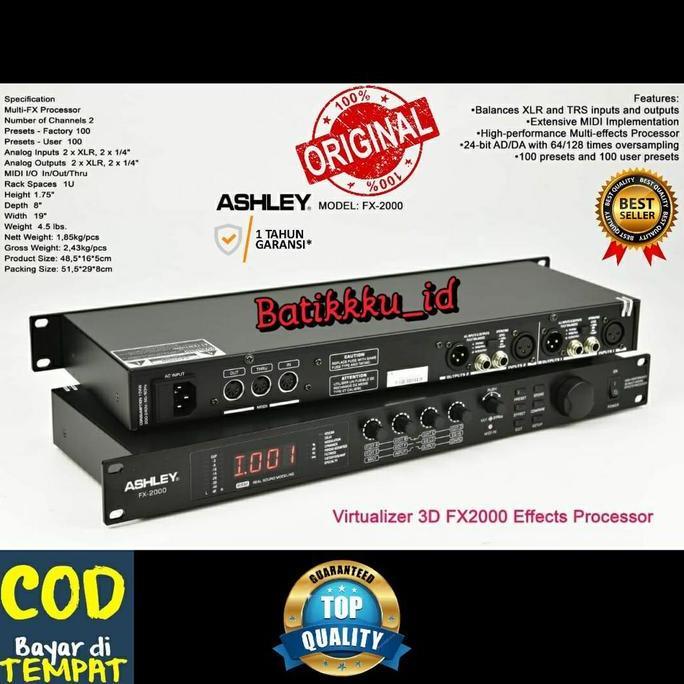 Grosir Effect Vocal Processor Ashley Fx 2000 Fx2000 Original Virtualizer 3D Effect