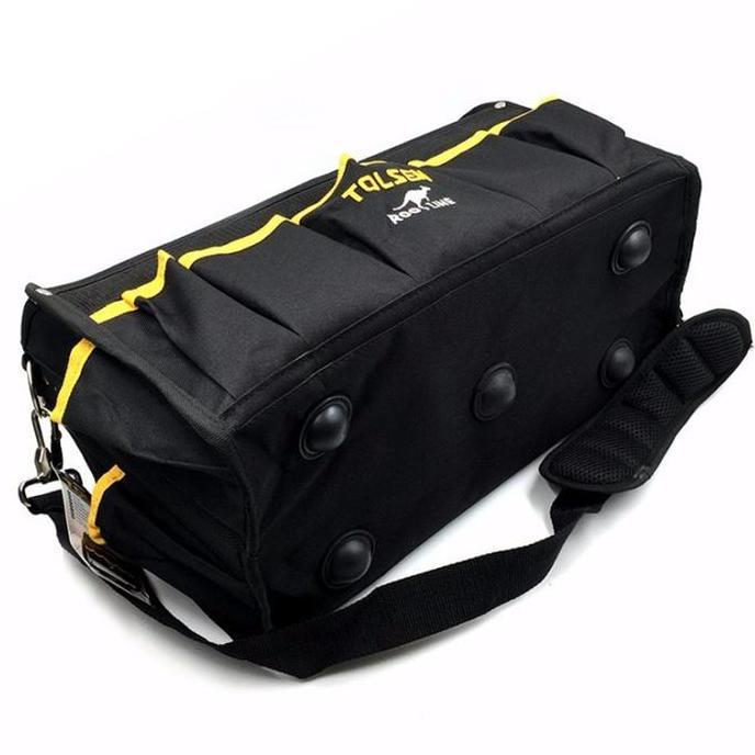 Grosir Tool Bag 17" Tas Perkakas Kerja Box Tempat Peralatan Alat Tukang Hardware Dengan Handle Besi 