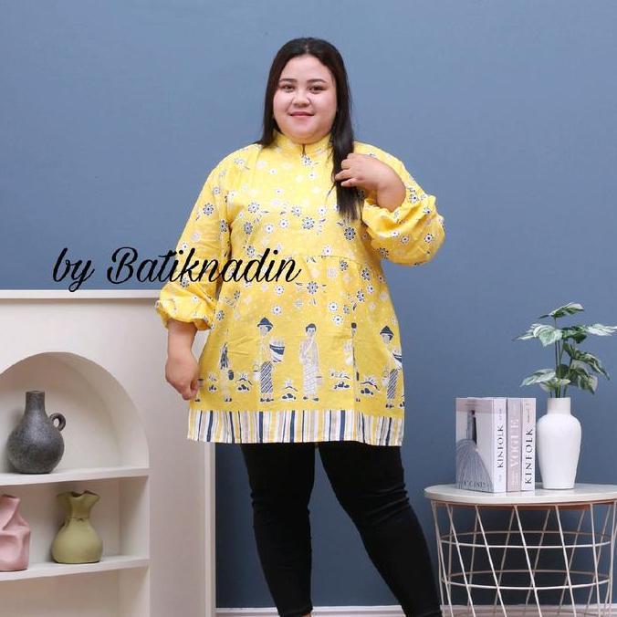 BELI Baju Batik Big Size Blus Batik Jumbo Katun Seragam BELI