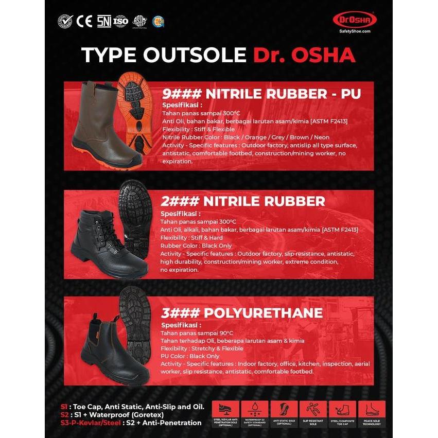Promo Dr Osha Chairman 2198 S1 Safety Shoes - Black