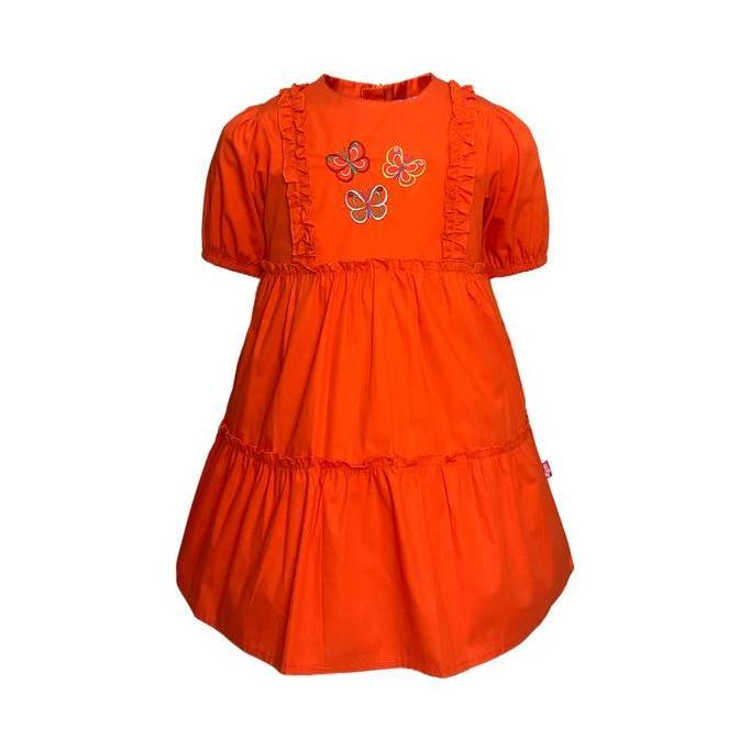 Pingu Dress Anak Perempuan Polos Pendek Orange 90500328