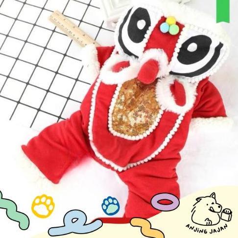 Baju Anjing Kucing CNY | Kostum Hewan Barongsai | Baju Sincia Hewan | Baju Imlek Anjing Kucing | Kos
