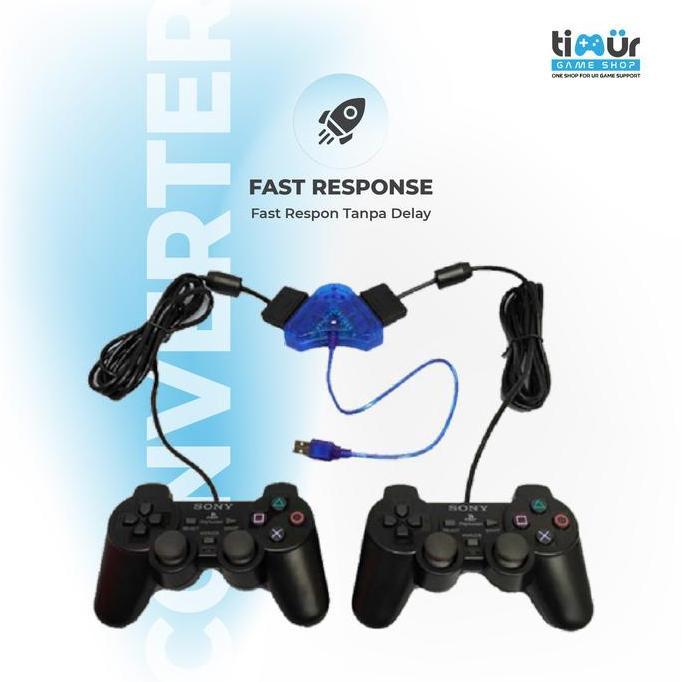 Potere- Converter Stik Stick P2 Ke P3 / Pc Double Controller Game Wireless Accesses Wireless Accesse