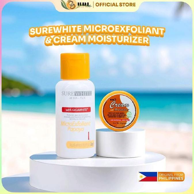 Tenzione- Rdl Surewhite Microexfoliant Dan Cream With Moisturizer 12 Gr Cleanser Facial Hitam Mencer