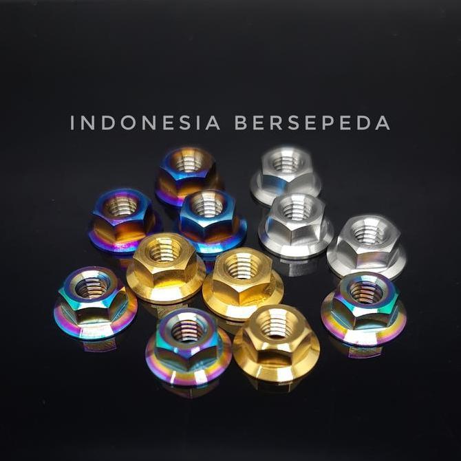 TITANIUM FLANGE NUT M5 MULTIPURPOSE - MUR TITANIUM M5 PREMIUM