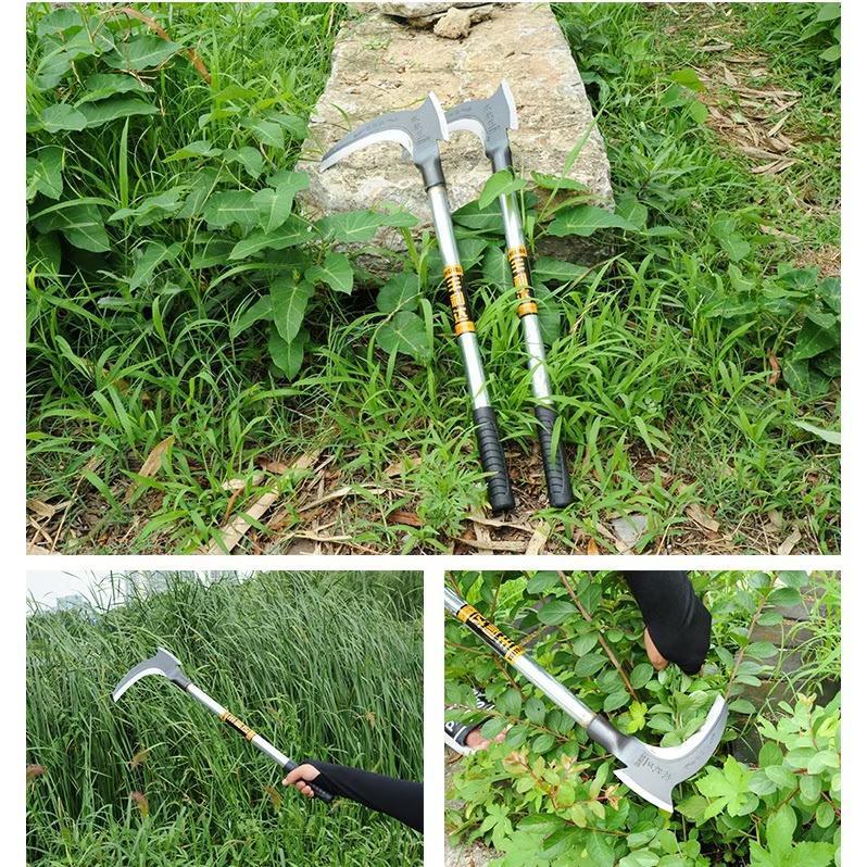 Arit Rumput Pemangkas Sabit Kapak Ganda 2 In 1 Import