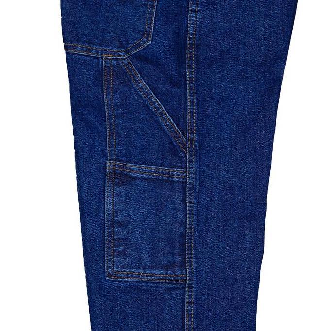 House Of Smith Long Denim Pants Smith Carpenter Pants Dark Blue #4 - Celana Denim Pria