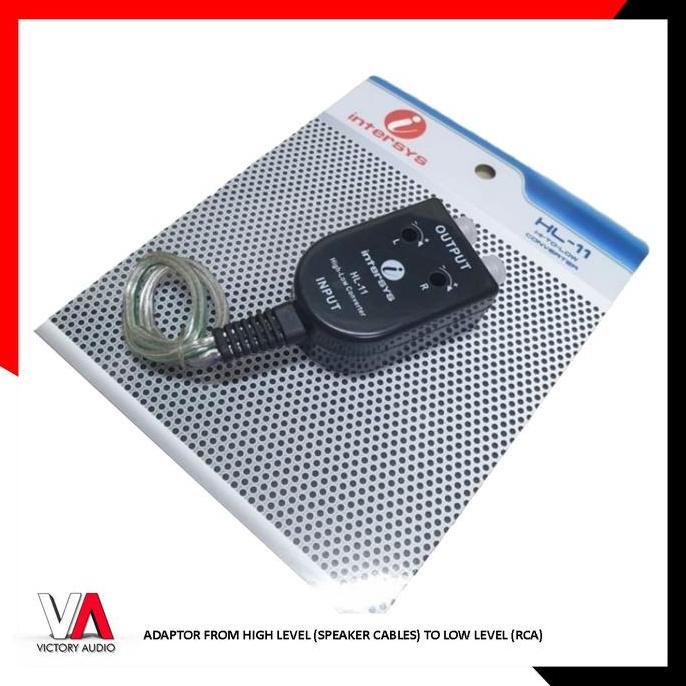 Promo Adaptor Hi To Low Level Input Intersys Hl-11 Adjustable Converter High Level Speaker Cables To