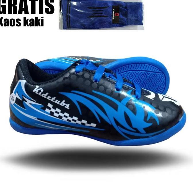 Kirimcepat- Kidztubs Sepatu Futsal Terbaru 05 Sepatu Futsal Anak Laki Laki Gratis Kaos Kaki Usia 6-1