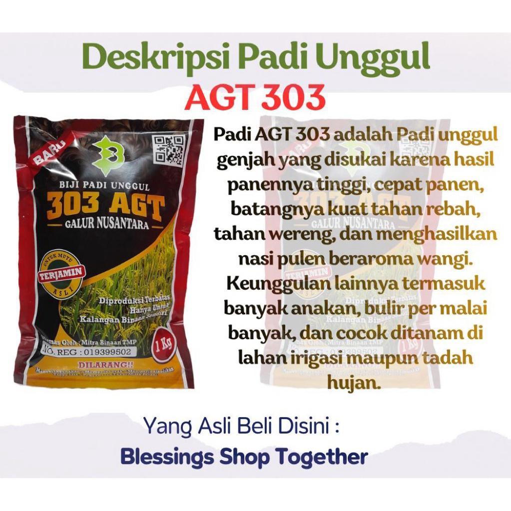 Biji Padi Unggul Agt 303 /  Padi 303 Agt / Kemasan 1 Kilogram