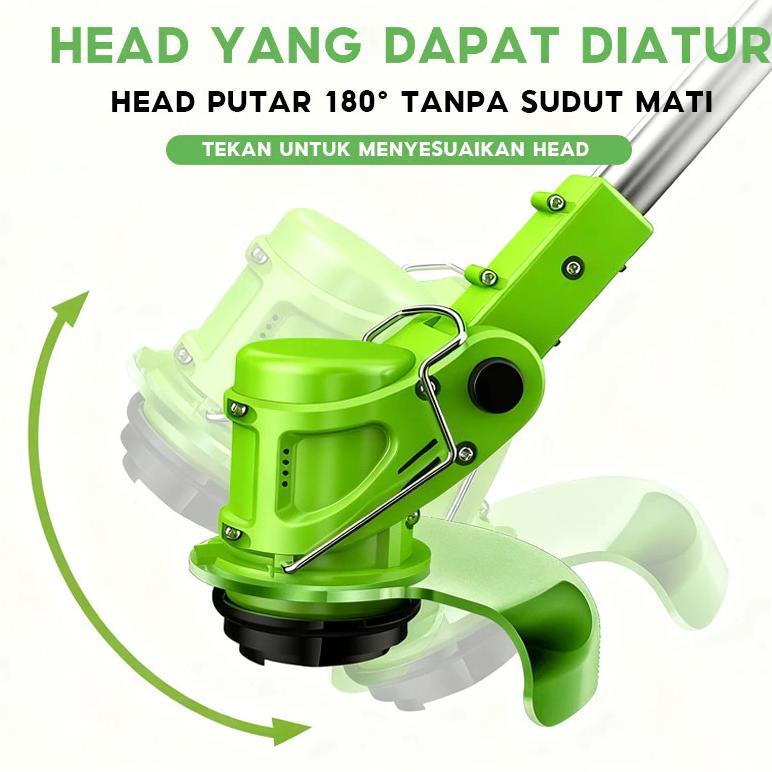 Reaim Mesin Potong Rumput Baterai 388V Mesin Pemotong Rumput Elektrik Alat Pemotong Rumput
