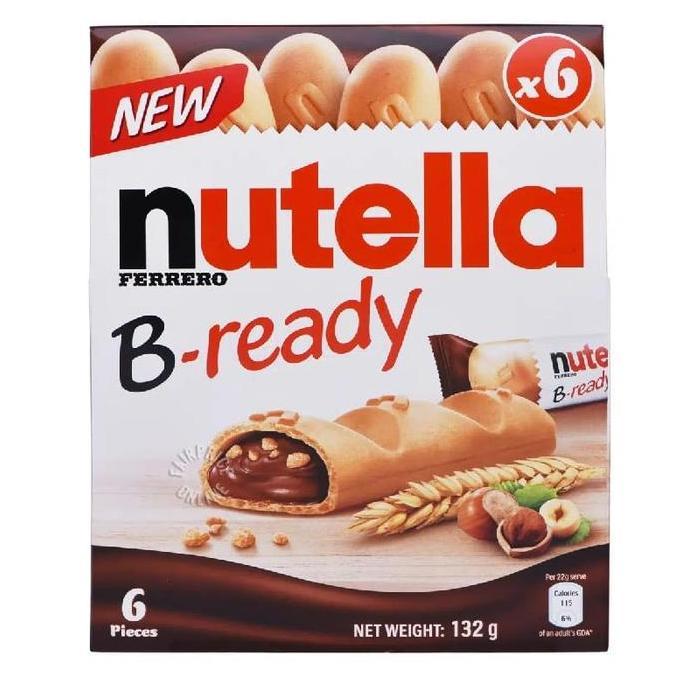 Barudatanglagi- Nutella B-Ready Bready Pack Isi 6 Ferrero Halal Italy