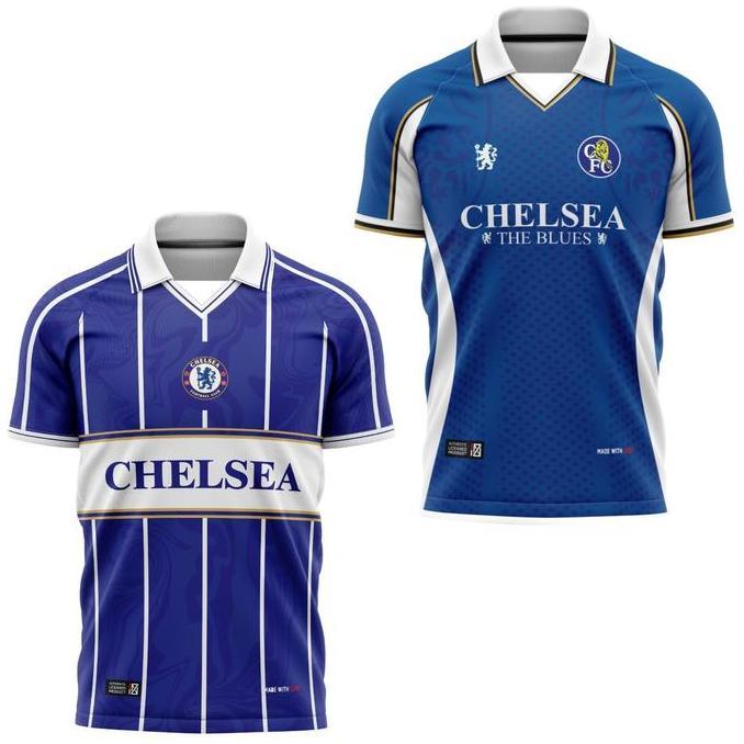 Kirimcepat- Nizesport - Jersey Chelsea Vintage Retro Casual Bahan Dryfit Adem Nyaman Olahraga