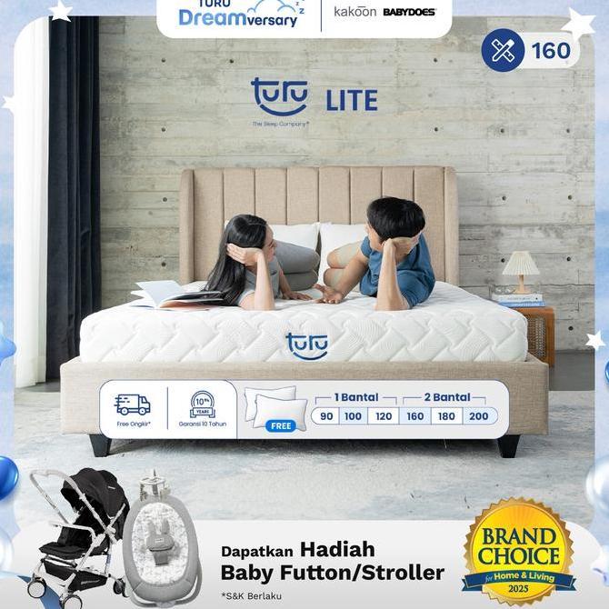 Kasur Base Support Foam TURU LITE ukuran 160x200 (Queen) FREE BANTAL