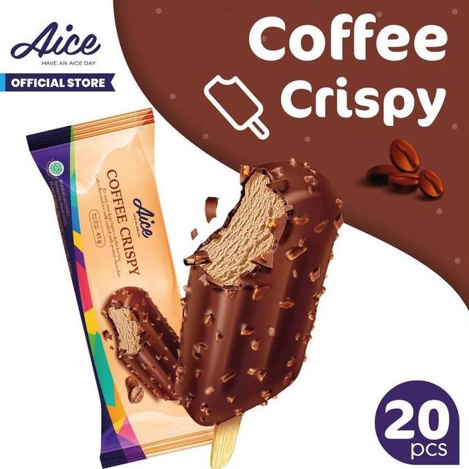 Siapsajikan- Paket Aice Ice Cream Coffee Crispy Es Krim (Isi 0 Pcs) Eskrim Kopi