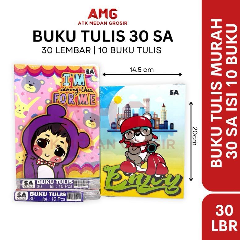 ATK MEDAN GROSIR- BUKU TULIS 30 LEMBAR 10 BUKU