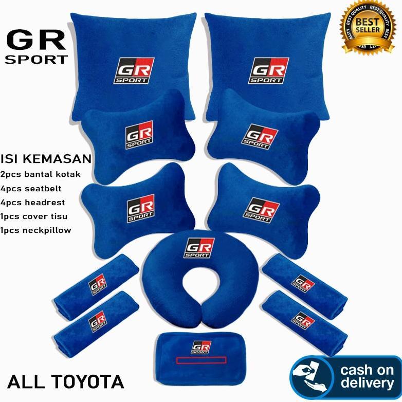 Gr Sport Bantal Aksesoris Interior Mobil Gr  Agya, Raize, Yaris, Avanza, Veloz, Rush, Kijang Innova,