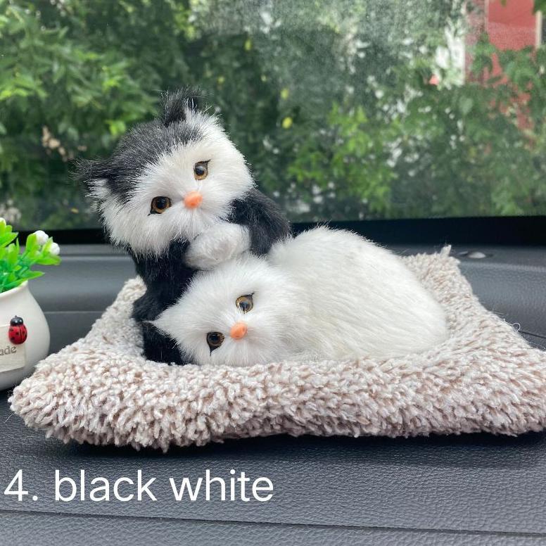 Arang Bambu Kucing Pajangan Dashboard Mobil Pajangan Mobil Arang Bambu Mobil Arang Bambu Dua Kucing 