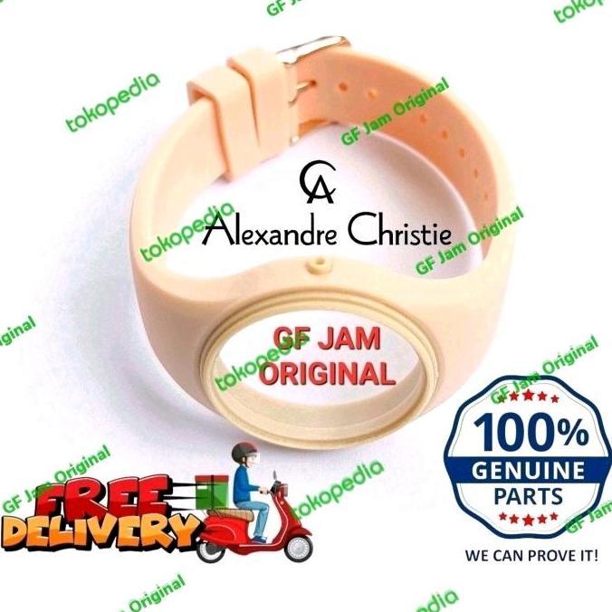 TALI KARET ALEXANDRE CHRISTIE ORIGINAL AC2663 AC 2663 AC2773 AC 2773 ASLI 100% RUBBER BAND WATCH JAM