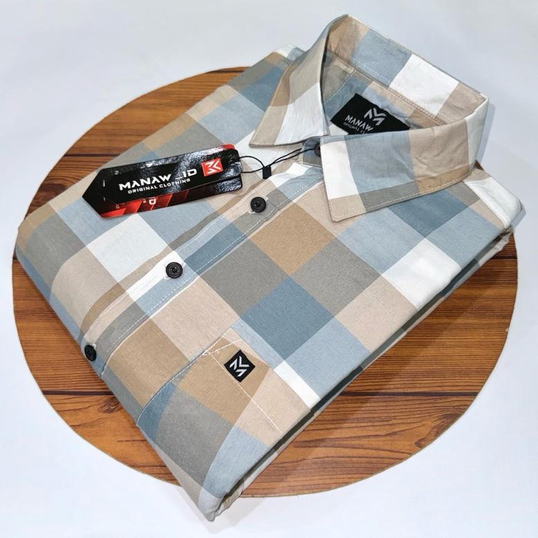 Original Kemeja Lengan Pendek Pria Motif Kotak Becco_Id Hem Printing Cowok Distro Pria Lokal Premium