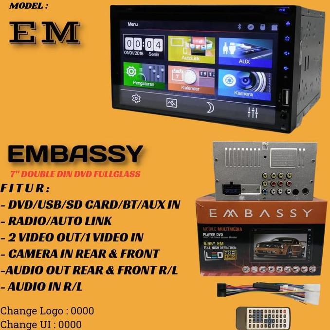 Promo Doubledin Embassy Em-6988 Panel Led Gambar Jernih Optik Bandel Cod