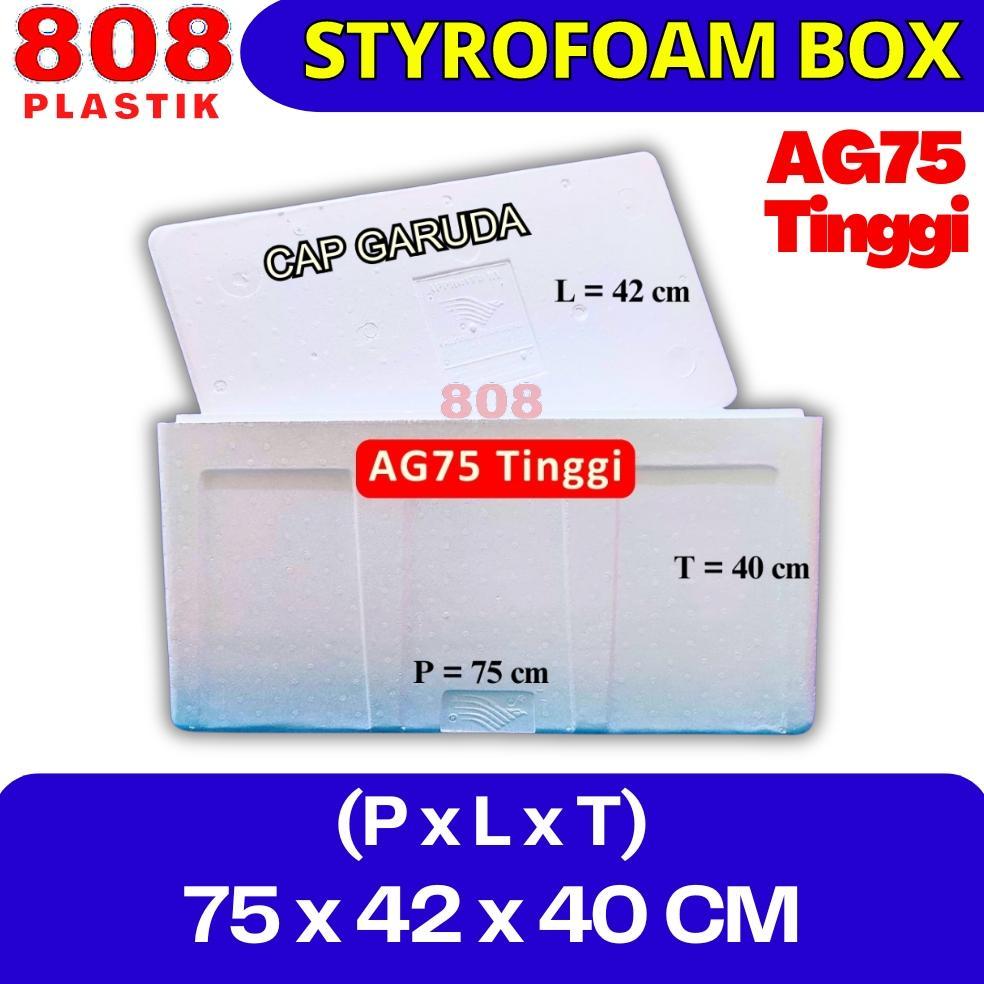Styrofoam Box 75L Tinggi 40 Garuda / Kotak Sterofoam Box Ikan Ag75 Tinggi Garuda (75 X 42 X 40 Cm)