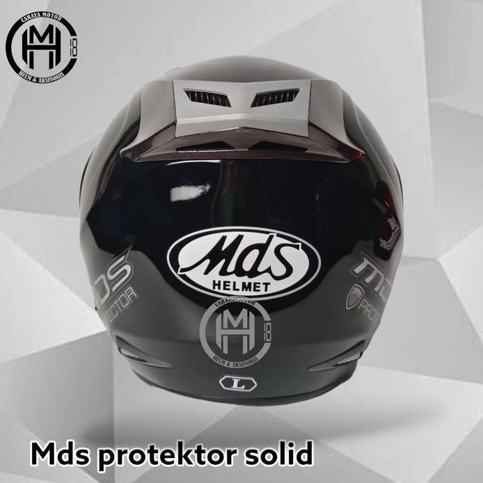 HELM MDS PROTECTOR R SOLID HITAM|HALF FACE