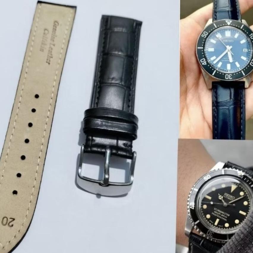 Strap Tali Jam Tangan Kulit Seiko Sport Original