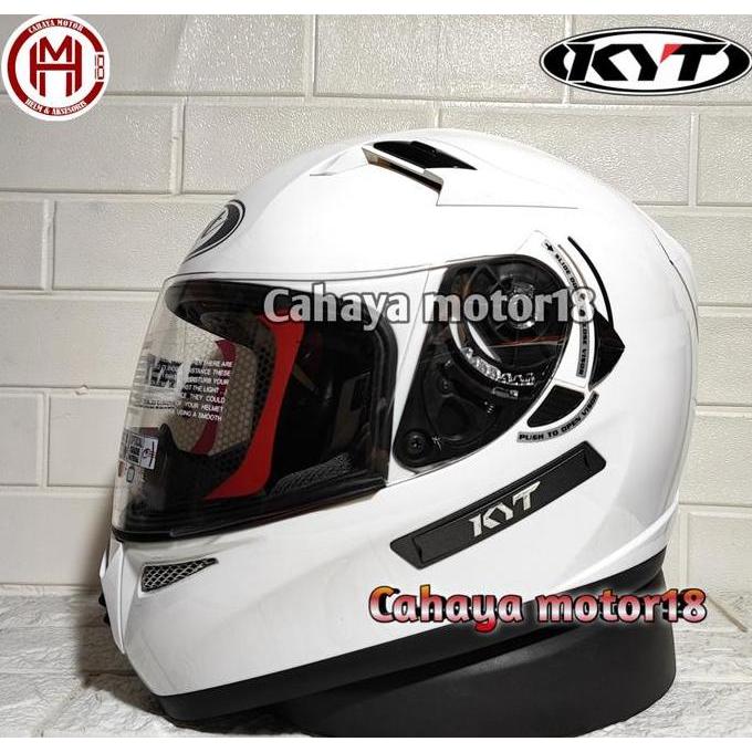 HELM KYT K2 RIDER SOLID WHITE|PUTIH FULL FACE