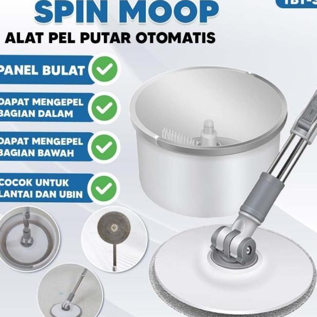 Alat Pel Spin Mop Pembersih Lantai Praktis Otomatis Ultra Mop Simple Alat Pel Serbaguna - Homesky88