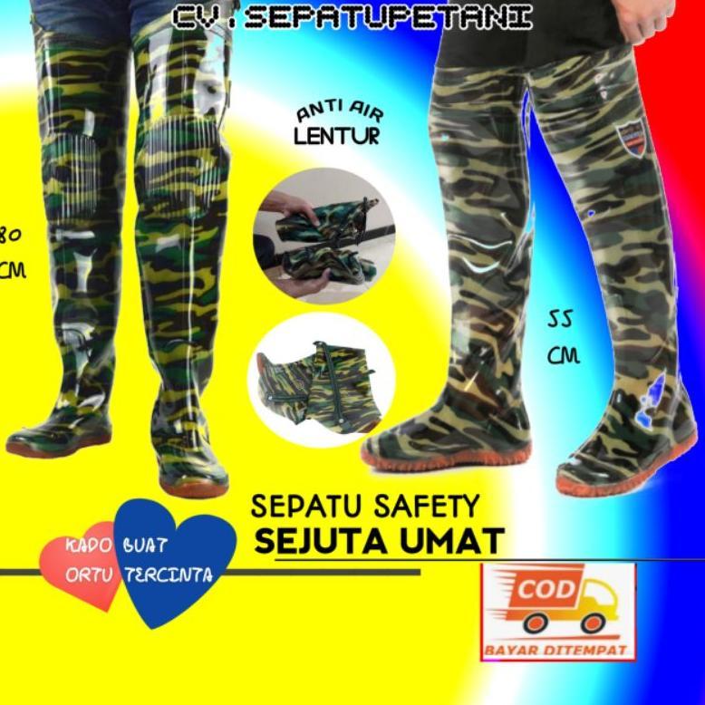 Sepatu Boot Boots But Pria Wanita Dewasa Sawah Petani Nelayan Kebun Rawa Tambak Mancing Kebun Karet 