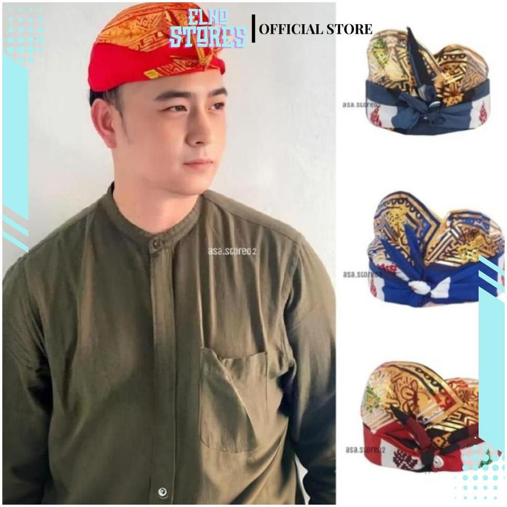 Udeng Bali tradisional Prada topi Adat khas Bali Ikat Kepala Khas Bali Kotak-Kotak Karnaval Tari ASA