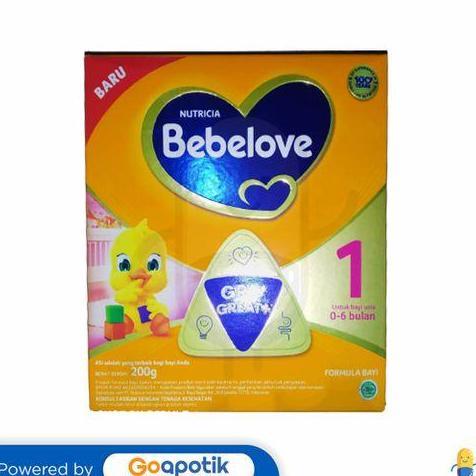 NUTRICIA BEBELOVE 1 USIA 0-6 BULAN 200 GRAM BOX