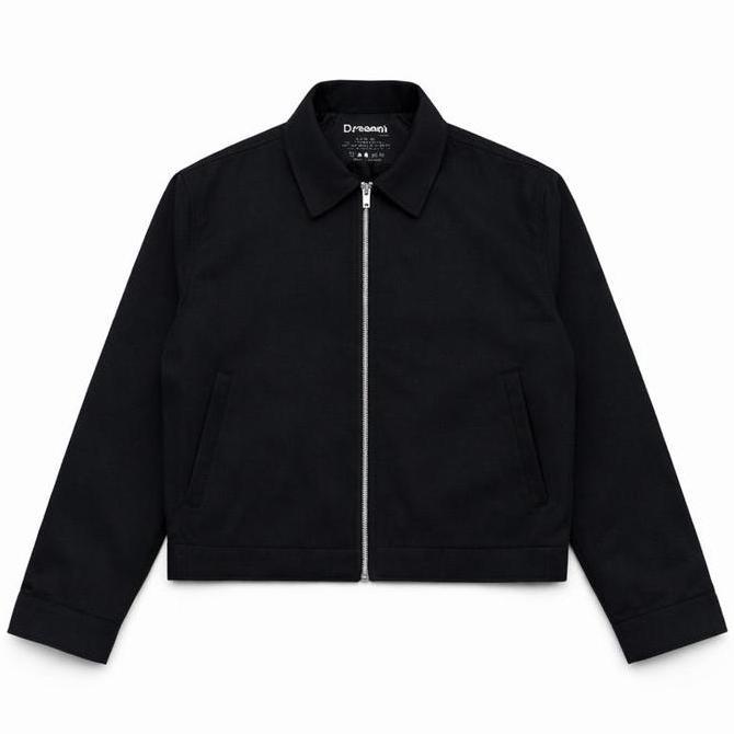 Dreeam Work Jaet Boxy Vitune Jaket Kerja Hitam Polos