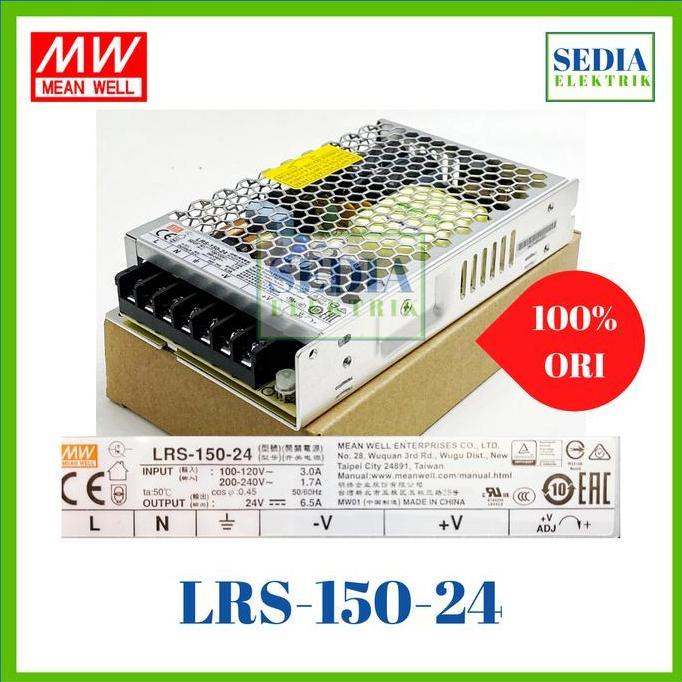 Power Supply Mean Well Lrs-150-24 Lrs 150 24 Lrs150 24 Lrs15024 Baru