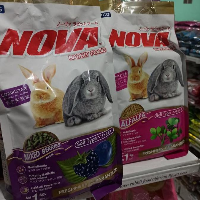 makanan kelinci -pur kelinci -NOVA rabbit frespack 1kg