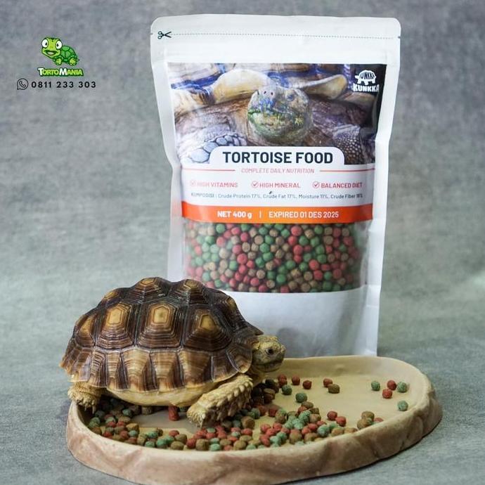 Pelet tortoise kunkka 400gr / pelet tortoise kura darat / pakan kura