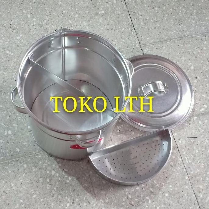Equip- Tong Panci Cuanki Baso Dandang Buleng Alumunium Sarang Kukus Setengah