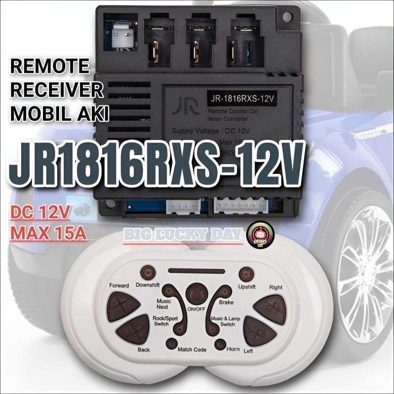REMOTE RECEIVER MOBIL AKI JR-1816RXS-12V REMOTE CONTROL KUPU-KUPU MOBILAN AKI ANAK IC MODUL JR1816RX