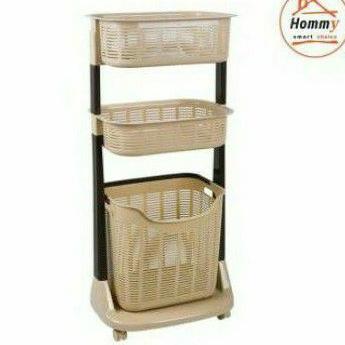 Hommy Keranjang Laundry Dengan Roda / Sherlent Laundry Basket