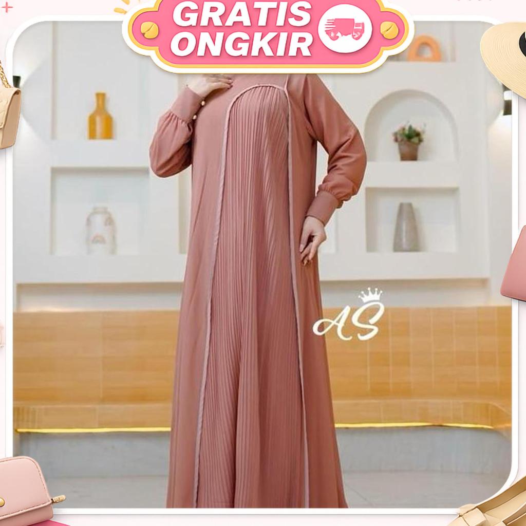 Ayu Sandra - Ayyubi Gamis Set Hijab Segi Empat