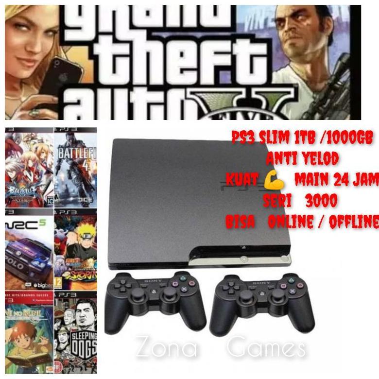 PS3 PLAYSTATION 3 PS3 SLIM seri 3000 harddisk 1TB 500GB
