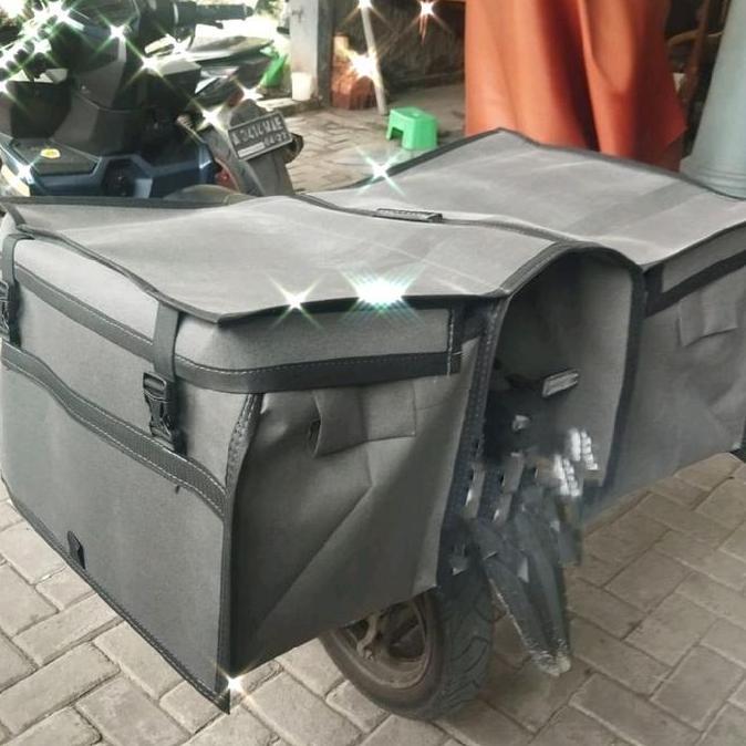 DS325 - Azzamoshop Tas Motor Waterproof Anti Air Jumbo 60cm x 35cm x 47cm Tas Obrok Kurir Keranjang 