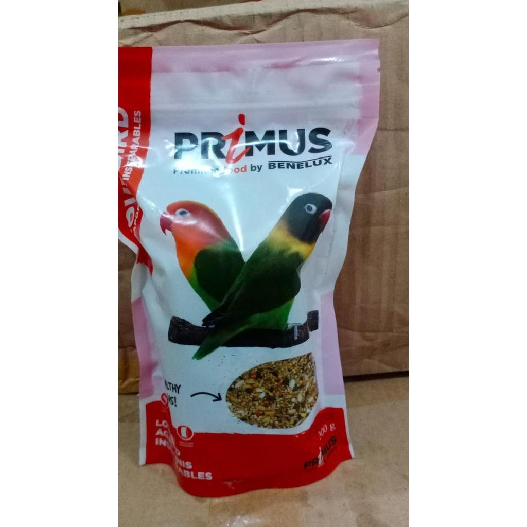 Pakan burung Lovebird Primus benelux pakan import berkualitas
