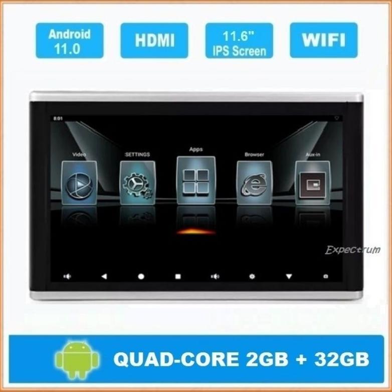 TV Headrest 11.6" ANDROID System, IPS TOUCH SCREEN, AV, HDMI