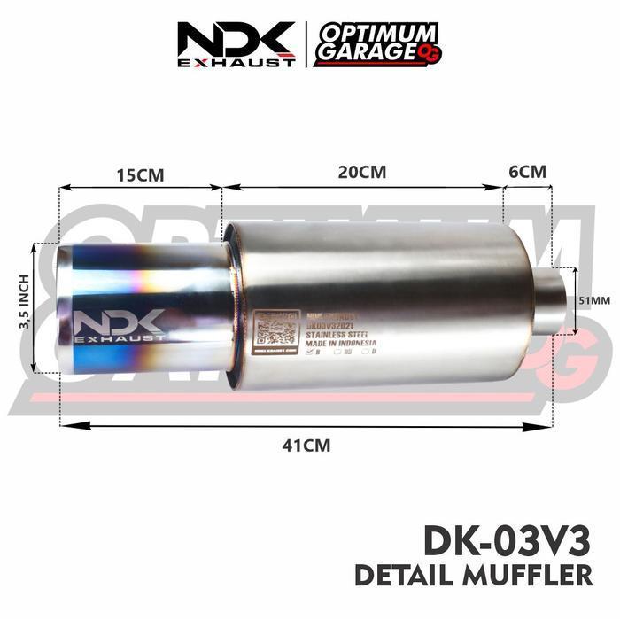 Knalpot Mobil Racing Ndk Exhaust Mufler Dk-03V3 Silincer Knalpot Ndk Original Dan Terpercaya
