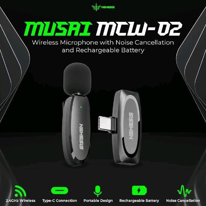 Grosir Microphone Wireless Nyk Nemesis Nirkabel Mikropon Buat Vlog Laptop Mikrofon