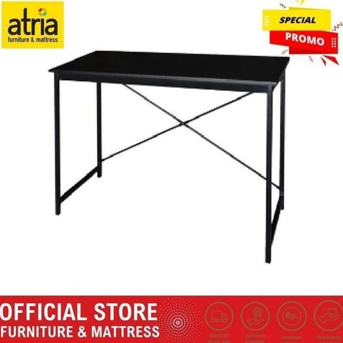 Meja Komputer Meja Multifungsi Atria Joshua 100x50x75cm Black