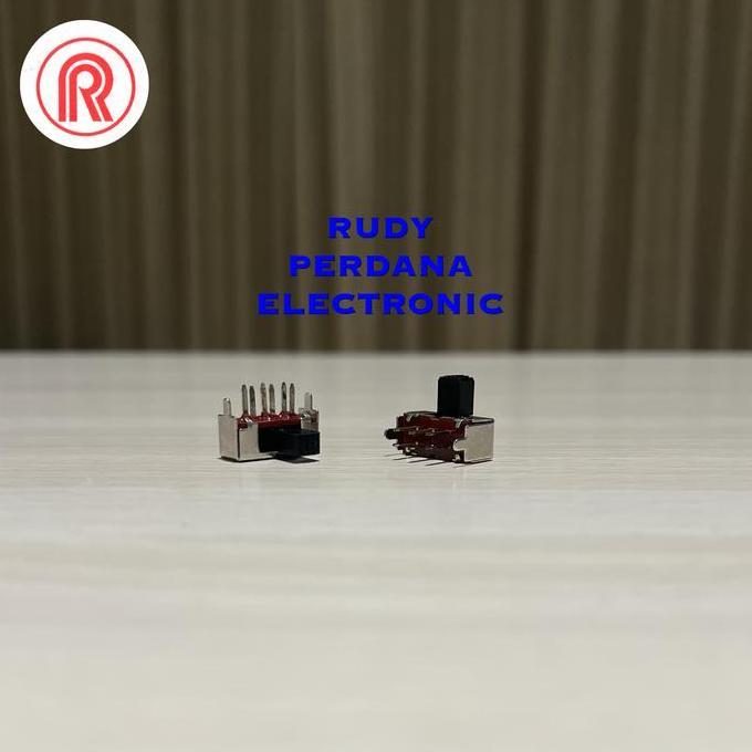 SWITCH SLIDE SAKLAR GESER ON OFF DPDT 2X3 6P 6 PIN 1A 50V KECIL SIKU SAMPING MOS27