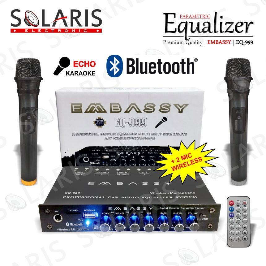 PARAMETRIC EQUALIZER MOBIL BLUETOOTH MIC WIELESS EMBASSY EQ-999 PREAMP